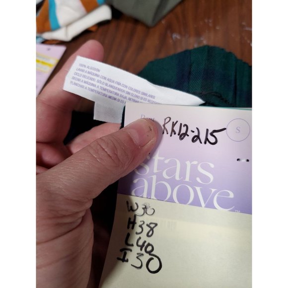 Womens Perfectly Cozy Flannel Plaid Pajama Pants Stars Above Green S - Picture 5 of 6